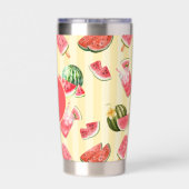 Monogram Summer Watermelon Drinks Muster Thermobecher (Rückseite)