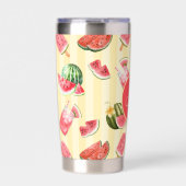 Monogram Summer Watermelon Drinks Muster Thermobecher (Vorderseite)