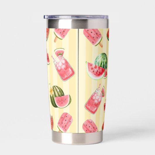 Monogram Summer Watermelon Drinks Muster Thermobecher (Rechts)