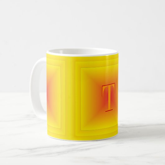 Monogram Sunburst Kaffeetasse (Vorderseite Links)