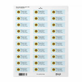 Monogram Sunflower Address Labels (Vorne)