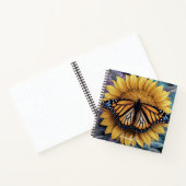 Monogram Sunflower Butterfly Notizblock (Innenseite)