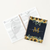 Monogram Sunflower Eukalyptus Black Recipe Buch (Innenseite)