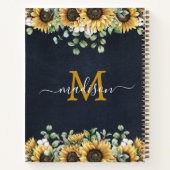Monogram Sunflower Eukalyptus Black Recipe Buch (Rückseite)