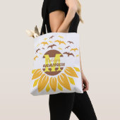 Monogram Sunflower Personalisiert Bridesmaid Tasche (Von Nahem)