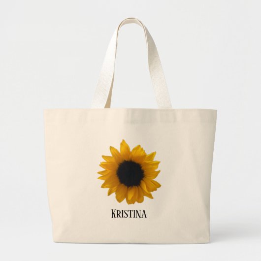 MONOGRAM SUNFLOWER tote Jumbo Stoffbeutel (Vorne)