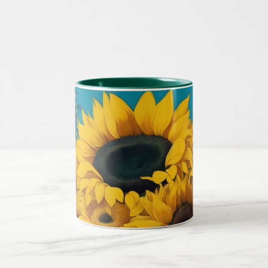 Monogram Sunflowers Vincent Van Gogh Tasse (Mittel)