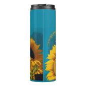 Monogram Sunflowers Vincent Van Gogh Thermosbecher (Rückseite)