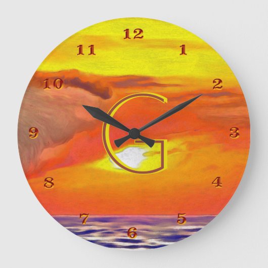 Monogram Sunset 2443 Große Wanduhr (Vorderseite)