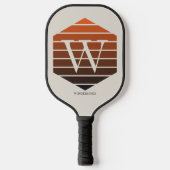 Monogram Sunset Gradient hexagon Pickleball Schläger (Vorderseite)