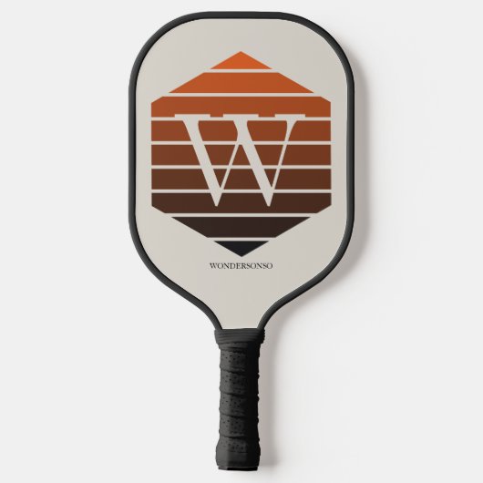 Monogram Sunset Gradient hexagon Pickleball Schläger (Rückseite)