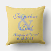 Monogram Sunset Heft Yellow Blue Pillow Kissen (Rückseite)