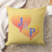 Monogram Sunset Heft Yellow Blue Pillow Kissen (Decke)