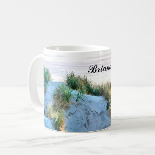 Monogram Sunset on Florence Oregon Dunes Kaffeetasse (Vorderseite Links)