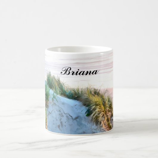 Monogram Sunset on Florence Oregon Dunes Kaffeetasse (Mittel)