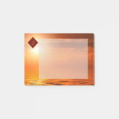 Monogram Sunset Orange Golden Sky Sea of Gold Post-it Klebezettel (Vorderseite)