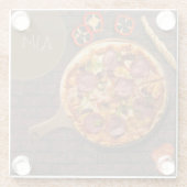Monogram Supreme Pizza Party Glasuntersetzer (Rückseite)