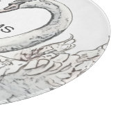 Monogram Swan Glas Cutting Board Schneidebrett (Ecke)