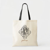 Monogram-Swash-Personalisiert Initial "P" Tragetasche (Vorne)