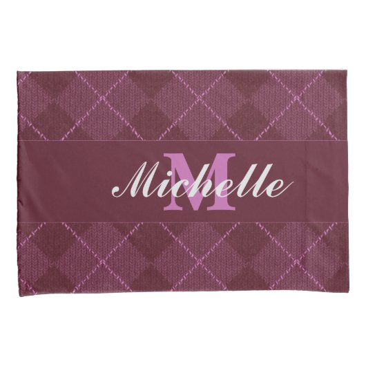 Monogram Sweater Pillowcases Kissenbezug (Vorderseite-Rechts)