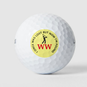 MONOGRAM SwingGolfer Lost Fost Scripture RED Golfball