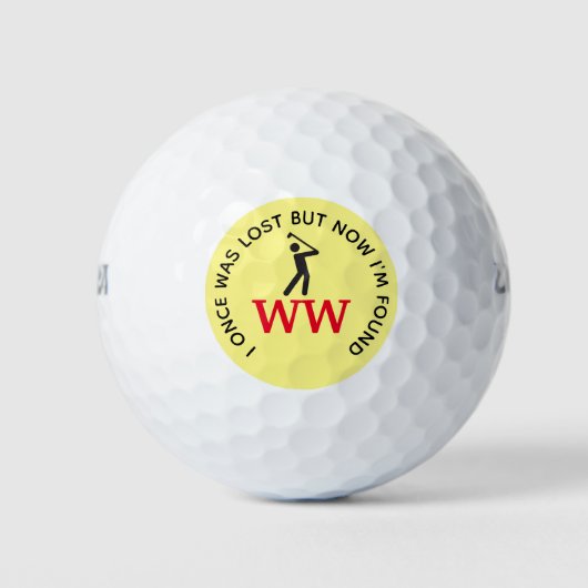 MONOGRAM SwingGolfer Lost Fost Scripture RED Golfball (Vorderseite)