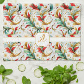 Monogram Swirbelt blumenreich Geschirrtuch (Gefaltet)
