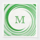 Monogram Swirl Abstrakt Art #2 Serviette (Vorderseite)