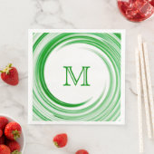 Monogram Swirl Abstrakt Art #2 Serviette (Beispiel)