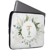 Monogram T Elegant Greenerity Laptop Sleeve (Vorne Rechts)