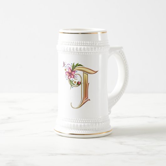 Monogram T Gift Tasse (VorderseiteRechts)