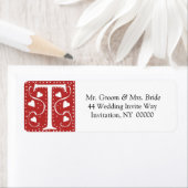 Monogram T Hearts Red White Wedors Rückkehr (Insitu)