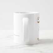 Monogram T in Beautiful Scroll Typografy Jumbo-Tasse (Rückseite)
