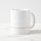 Monogram T in Beautiful Scroll Typografy Jumbo-Tasse (Vorderseite Rechts)