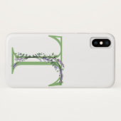 Monogram T Lavendel Eucalyptus Case-Mate iPhone Hülle (Rückseite (Horizontal))