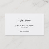 Monogram-Talk-Blase/Nachtblase Visitenkarte (Rückseite)