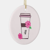 Monogram Tall Coffee Beverage Keramik Ornament (Rechts)