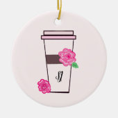 Monogram Tall Coffee Beverage Keramik Ornament (Vorne)