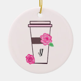 Monogram Tall Coffee Beverage Keramik Ornament