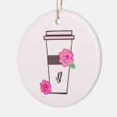 Monogram Tall Coffee Beverage Keramik Ornament (Links)