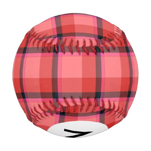 Monogram Tartan Design Baseball (Rückseite)