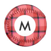 Monogram Tartan Design Baseball (Vorderseite Links)