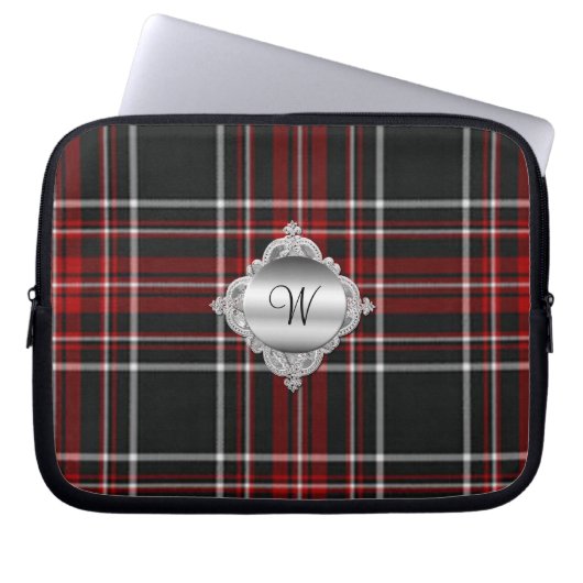 Monogram Tartan Karierte Laptop-Abdeckung Laptopschutzhülle (Vorderseite)