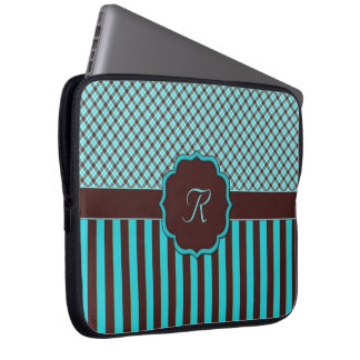 Monogram Tartan LT Aquamarin-Choc Notebook-Sieb 15 Laptopschutzhülle