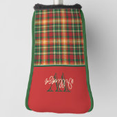 Monogram Tartan Orange Green Kariert Putter Golf H Headcover (Rotieren 90)
