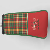 Monogram Tartan Orange Green Kariert Putter Golf H Headcover (Vorderseite)