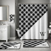 Monogram Tartan Plaid  Badematte