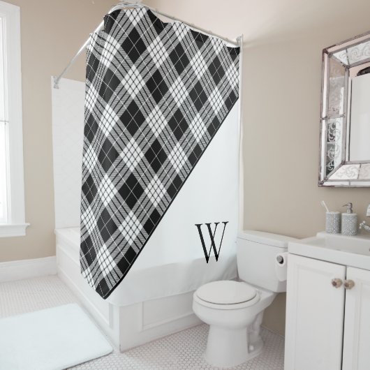Monogram Tartan Plaid  Duschvorhang (Beispiel)