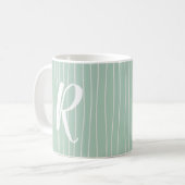 Monogram-Tasse personalisieren Moderne Bambusdruck Kaffeetasse (Vorderseite Links)