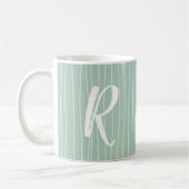 Monogram-Tasse personalisieren Moderne Bambusdruck Kaffeetasse (Links)